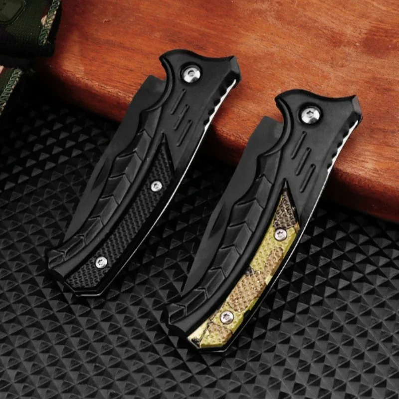 Outdoor camping pocket mini folding knife stainless steel self-defense edc knife portable multi-function folding knife hiking