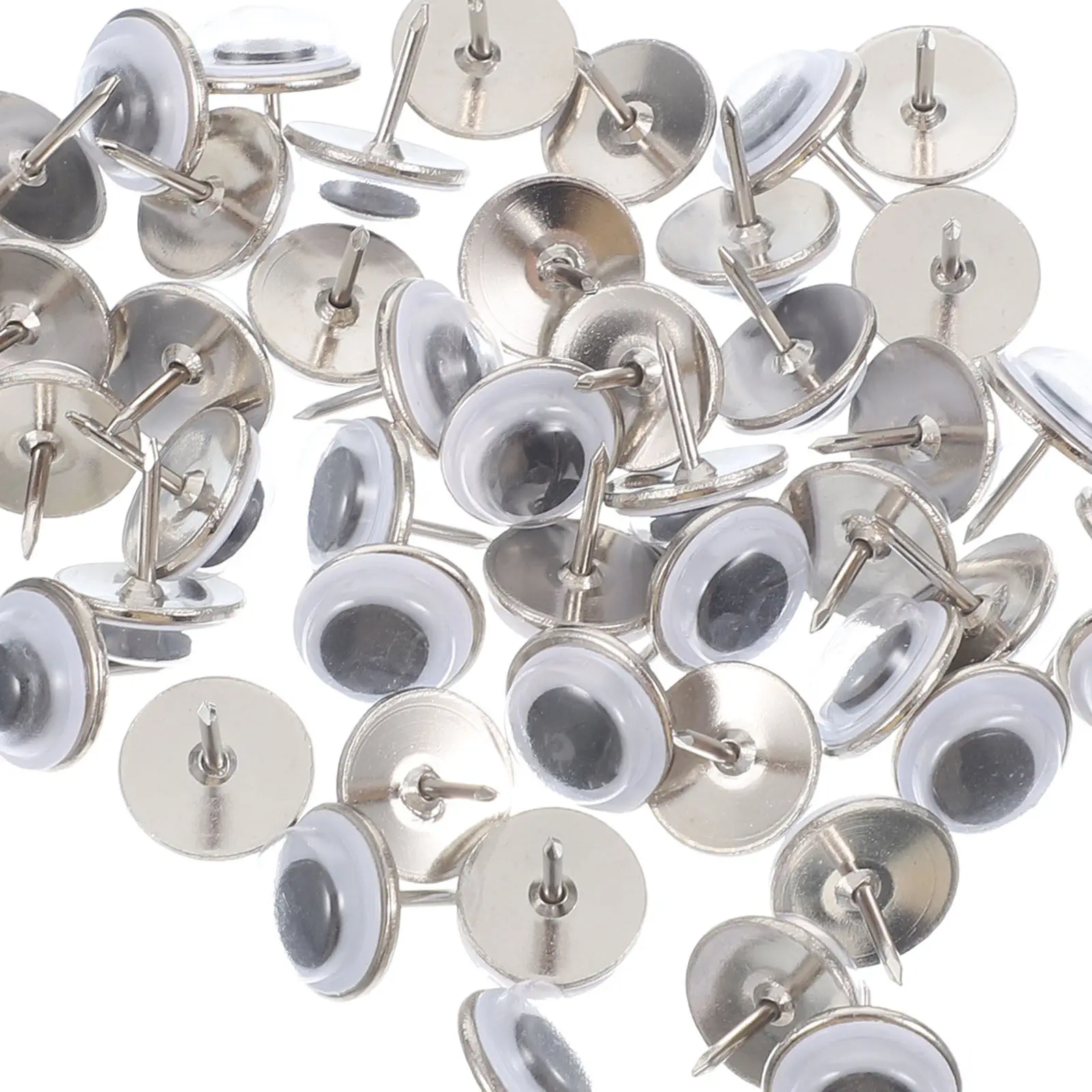 50Pcs Household Eye Shaped Push Pins Multi Function Thumb Tacks for Office Cubicle Map Marking Art Craft Cork Board Decoration