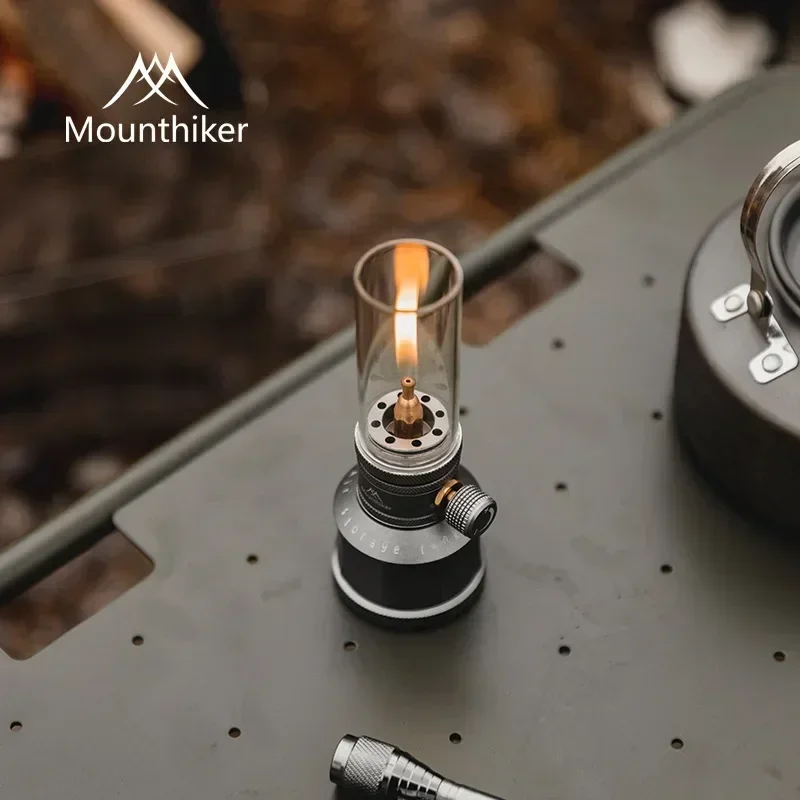 Mounthiker Set di luci a gas per esterni da campeggio Luce d'ambiente decorativa retrò Luce a gas da comodino per desktop emotiva creativa