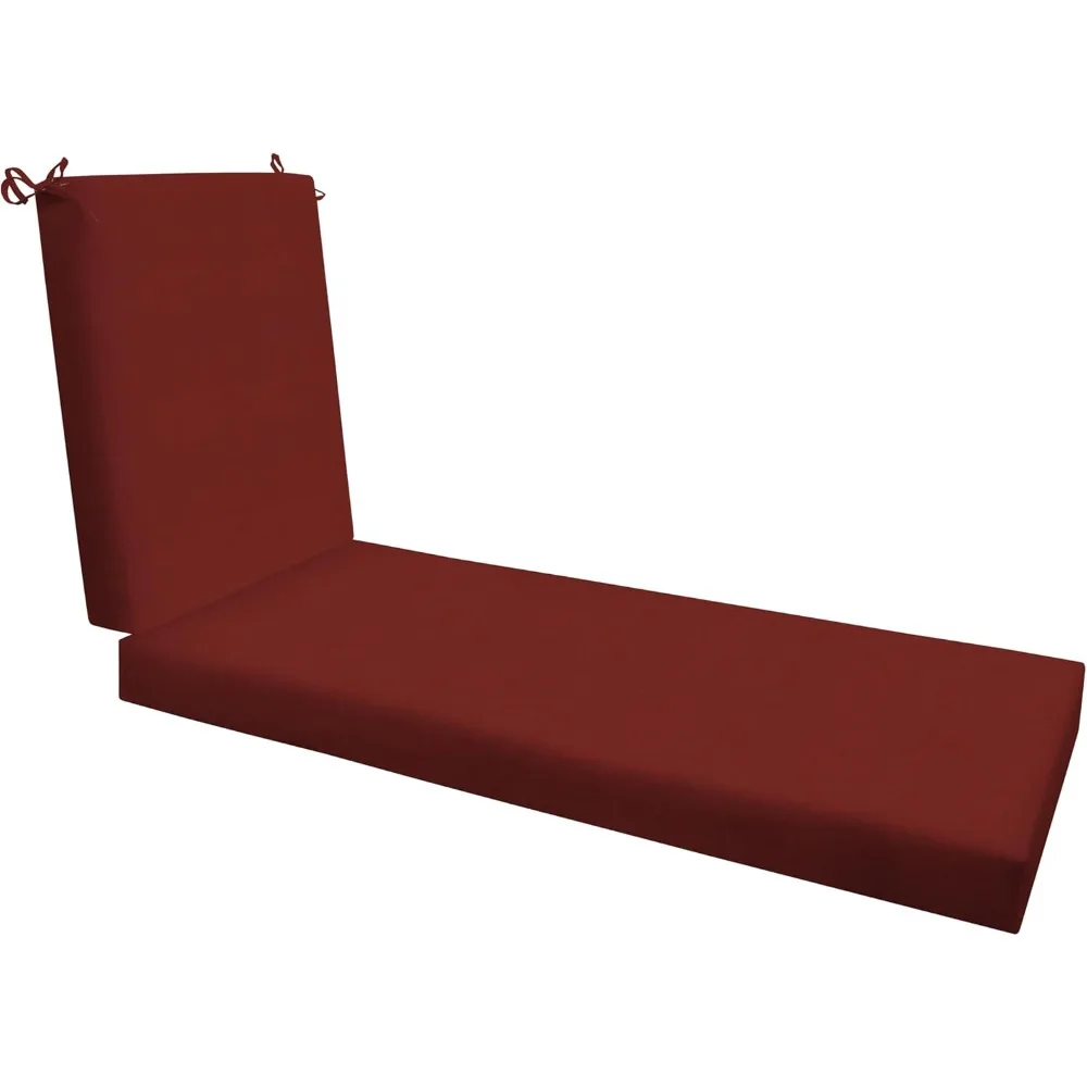 

Patio Chaise Lounge Chair Cushion, 22.5 x 70, Textured Solid Henna, Outdoor Furniture, Comfortable for Relaxing