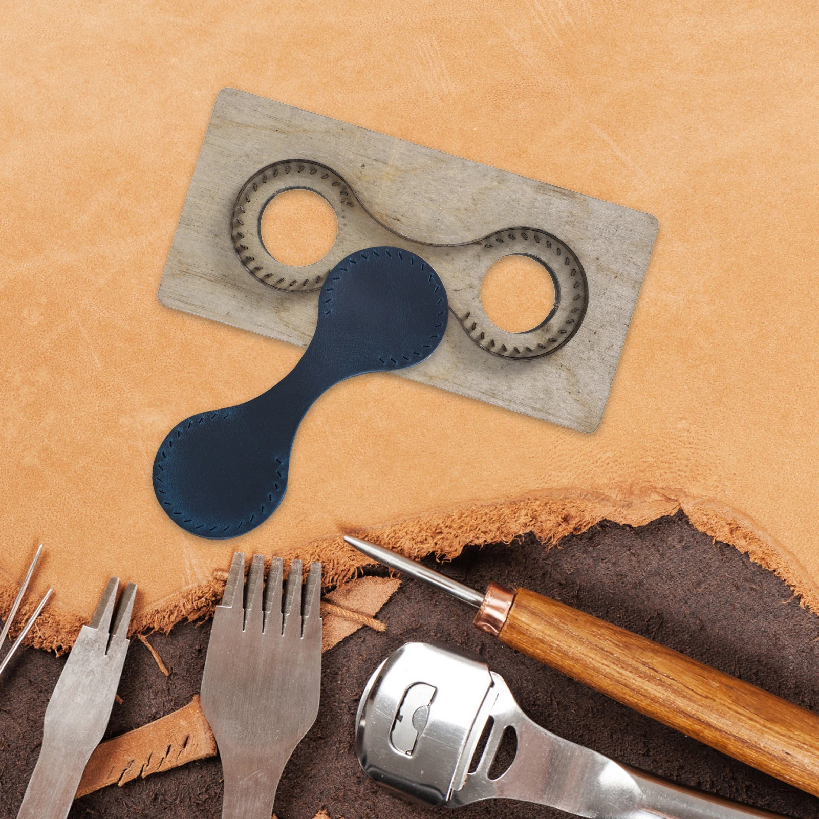 

1pc Keyring Mold Cutting Dies DIY Pendant Crafts Wood Steel Tool Portable Durable Design Key for Home