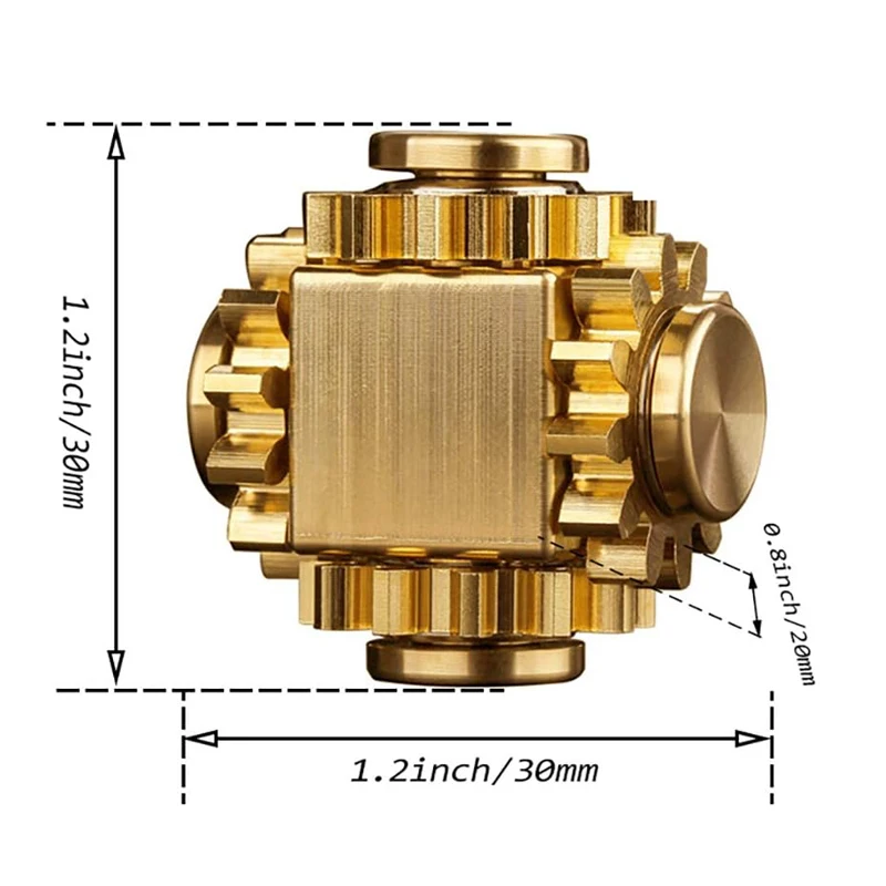 Spinner de Metal de cobre para adultos y niños, artilugios EDC para aliviar la Ansiedad y el estrés