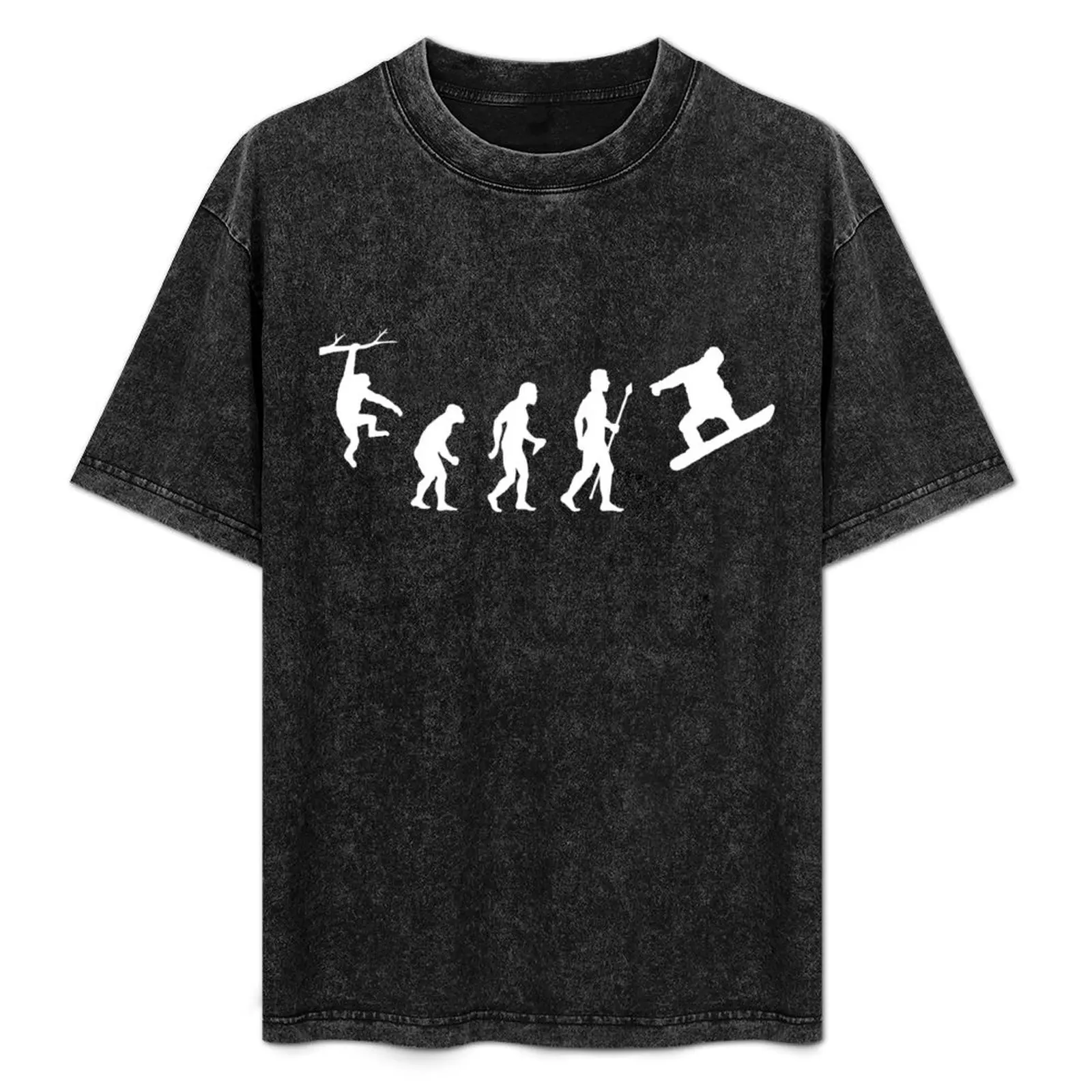 Funny Snowboarding Evolution Shirt T-Shirt rapper graphic tees street wear plus sizes Blouse mens tall t shirts