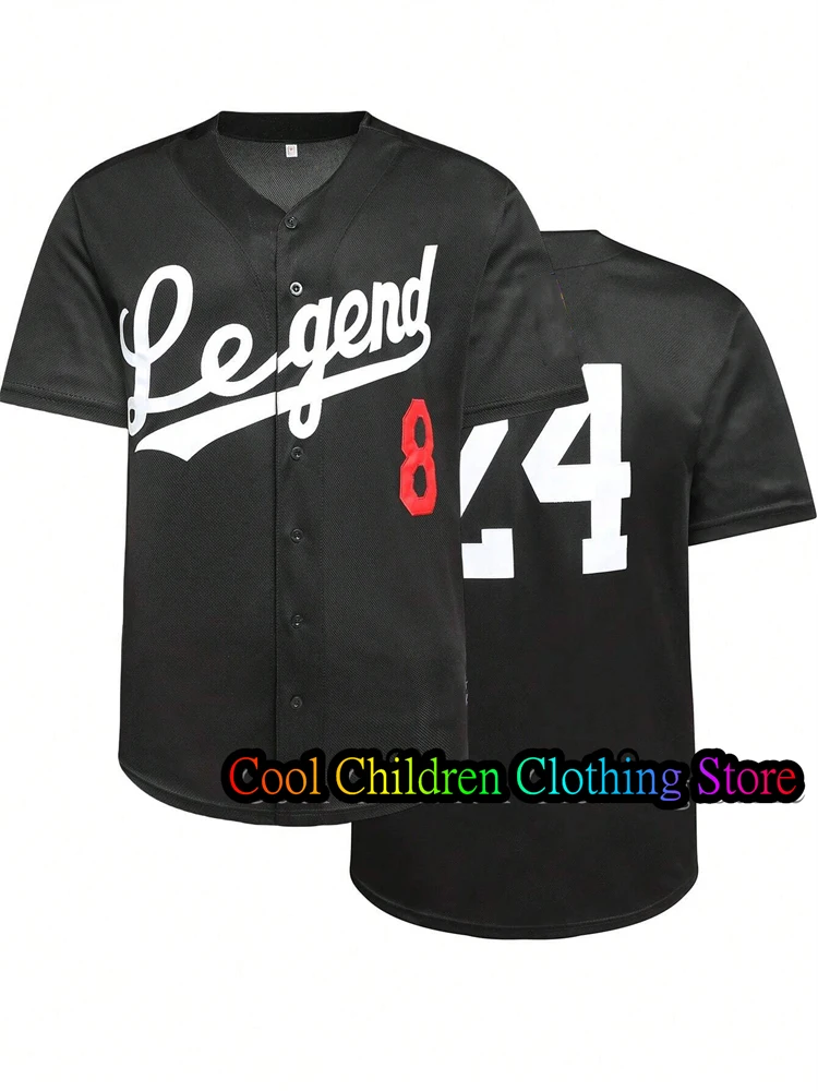 New Baseball Jerseys Legend Number 8-24 Tshirt Quick Drying Training Basic Tee Sport Short Sleeve Baseball Jersey For Kids/Adult