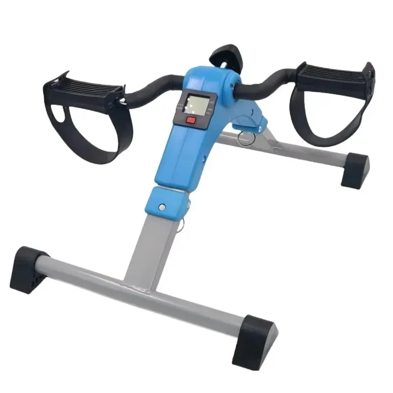 Foldable Under Desk Stationary Exercise Bike Arm Leg Foot Pedal Exerciser