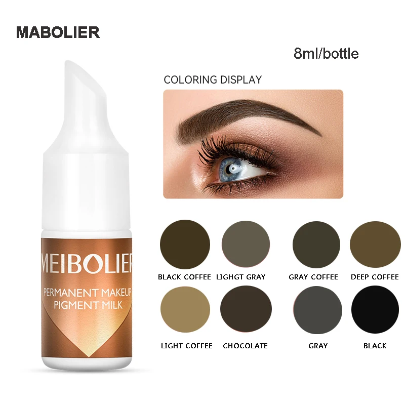 5ml/bottle Microblading Pigment Eyebrow Permanent Makeup Tattoo Ink Fast Coloring Body Art Pigments for Lips Botanical Dyes