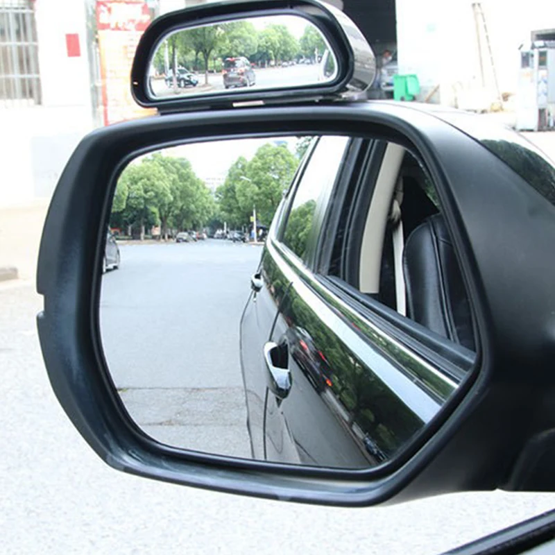 2Pcs Adjustable Wide-angle Side Rearview Mirror Blind Spot Convex Mirror,Car Reverse Rearview Mirror Auxiliary Mirror Accessory