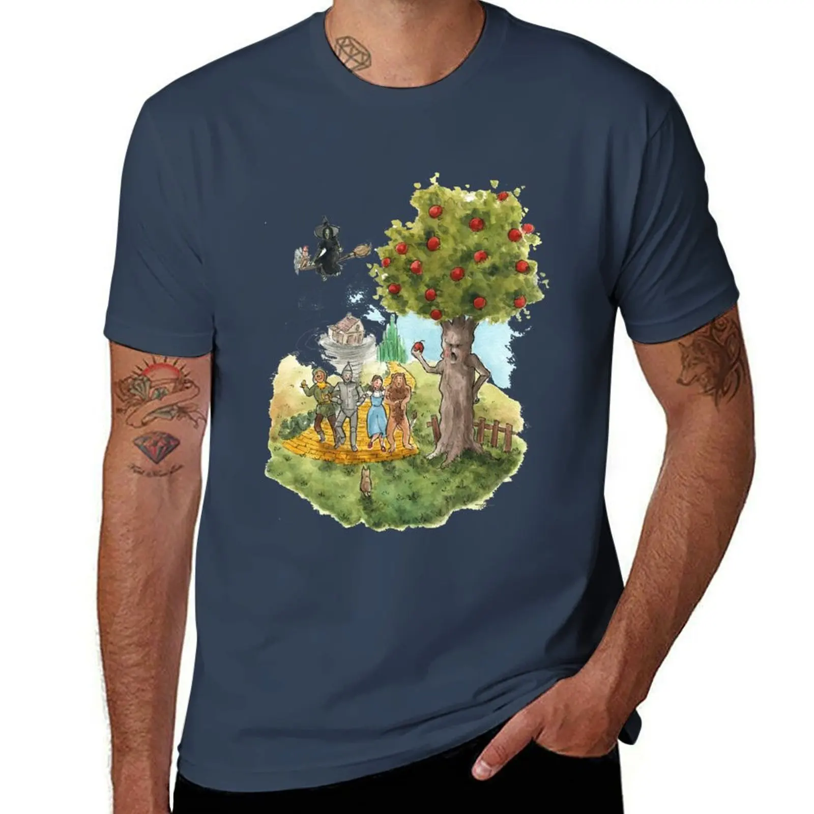 

Wizard of Oz Watercolour Tree Design T-Shirt t shirts for man graphic funny t shirt man luxury cotton t shirt man T-Shirt