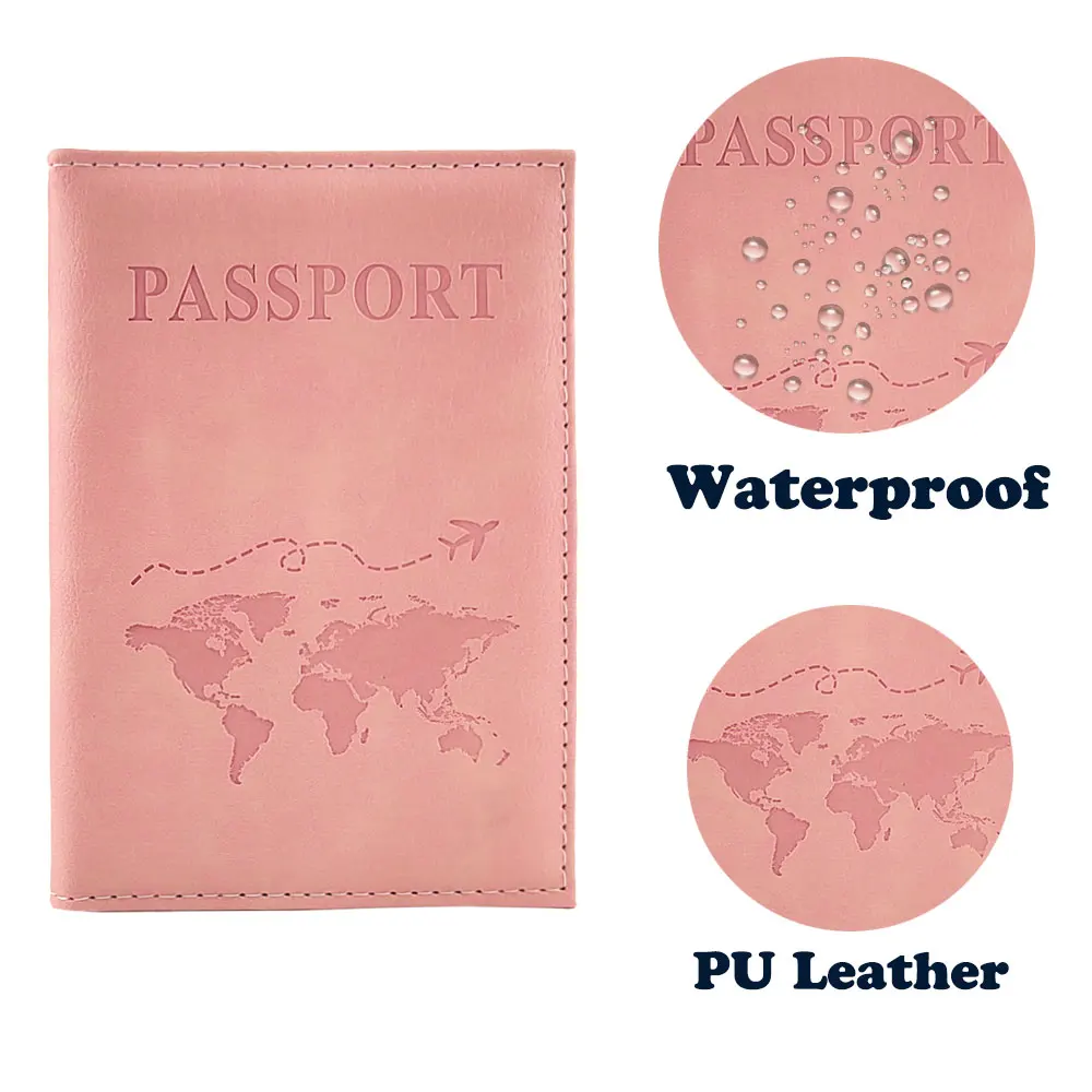 Customized Travel Passport Cover Wallet Bag PU Leather Passport Case ID Credit Card Travel Accessories Passport Holder