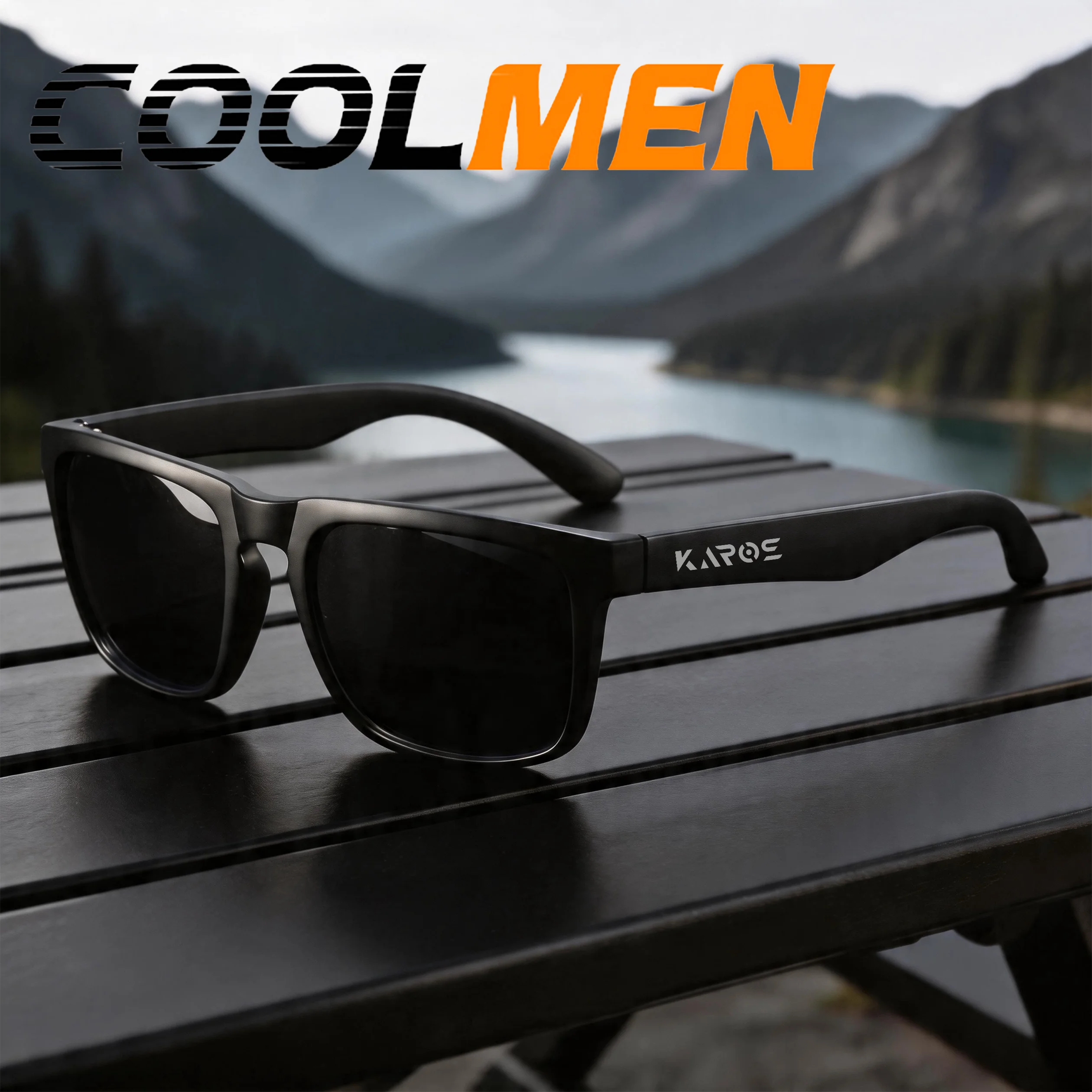 

COOLMEN Fashion Square Polarized Sunglasses man Driving Fishing Luxury Brand Designer UV400 Eyewear