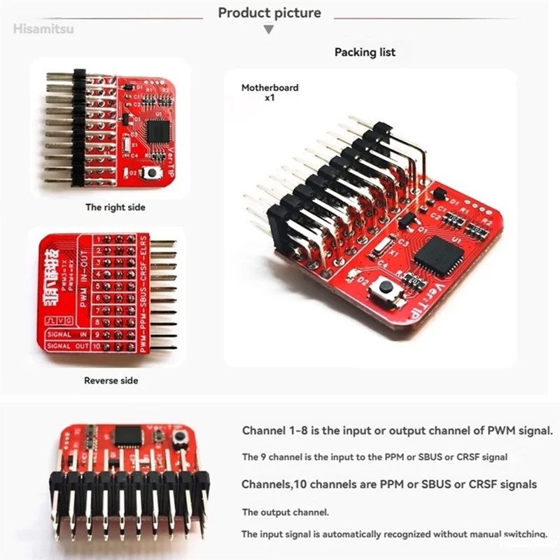 Receptor remoto modelo ABJF-3-30V T1P PWM a PPM/SBUS/ELRS para módulo convertidor de señal codificador DJI S.BUS de 32 bits