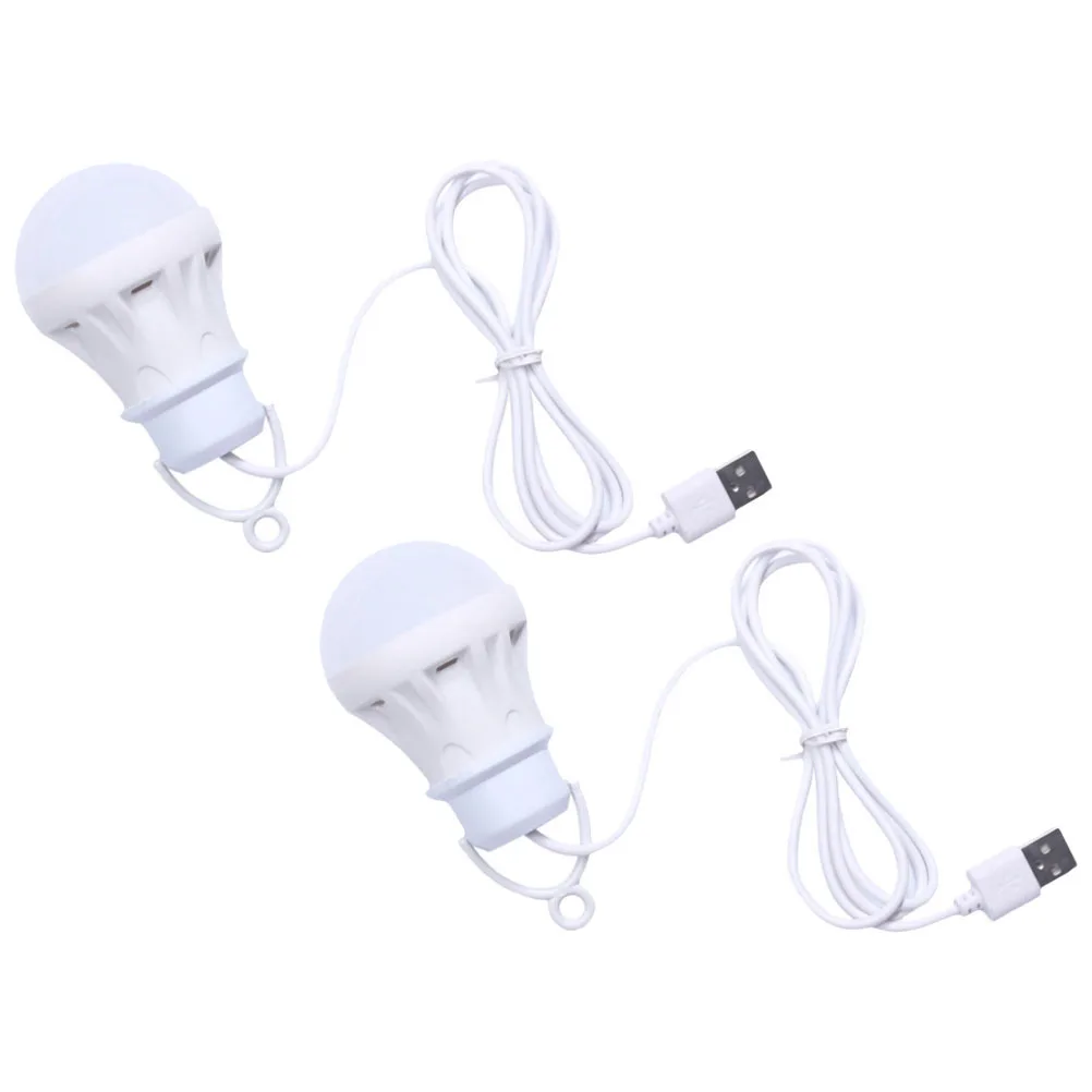 

2Pcs USB LED Camping Light Bulb Outdoor Portable Lamp for Garden Patio Reading Outdoor Lamp Night Market Lights