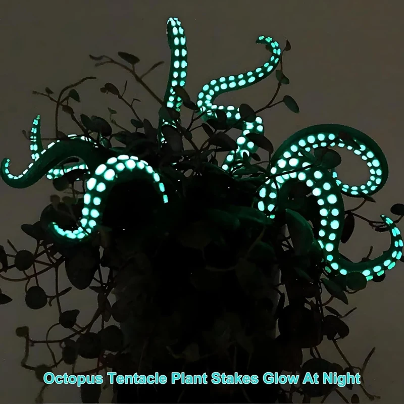 7PCS Seamonster Tentacles Octopus Tentacle Plant Stake Garden Stakes For Plant Decor Octopus Tentacle Stakes