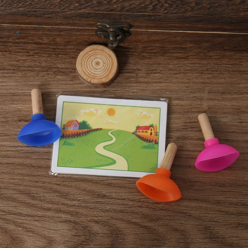 Tiny Plunger With Cards Magic Tricks Inspired Looking For Card Close-Up Street Magic Props Mentalism Illusion Comedy Accessories