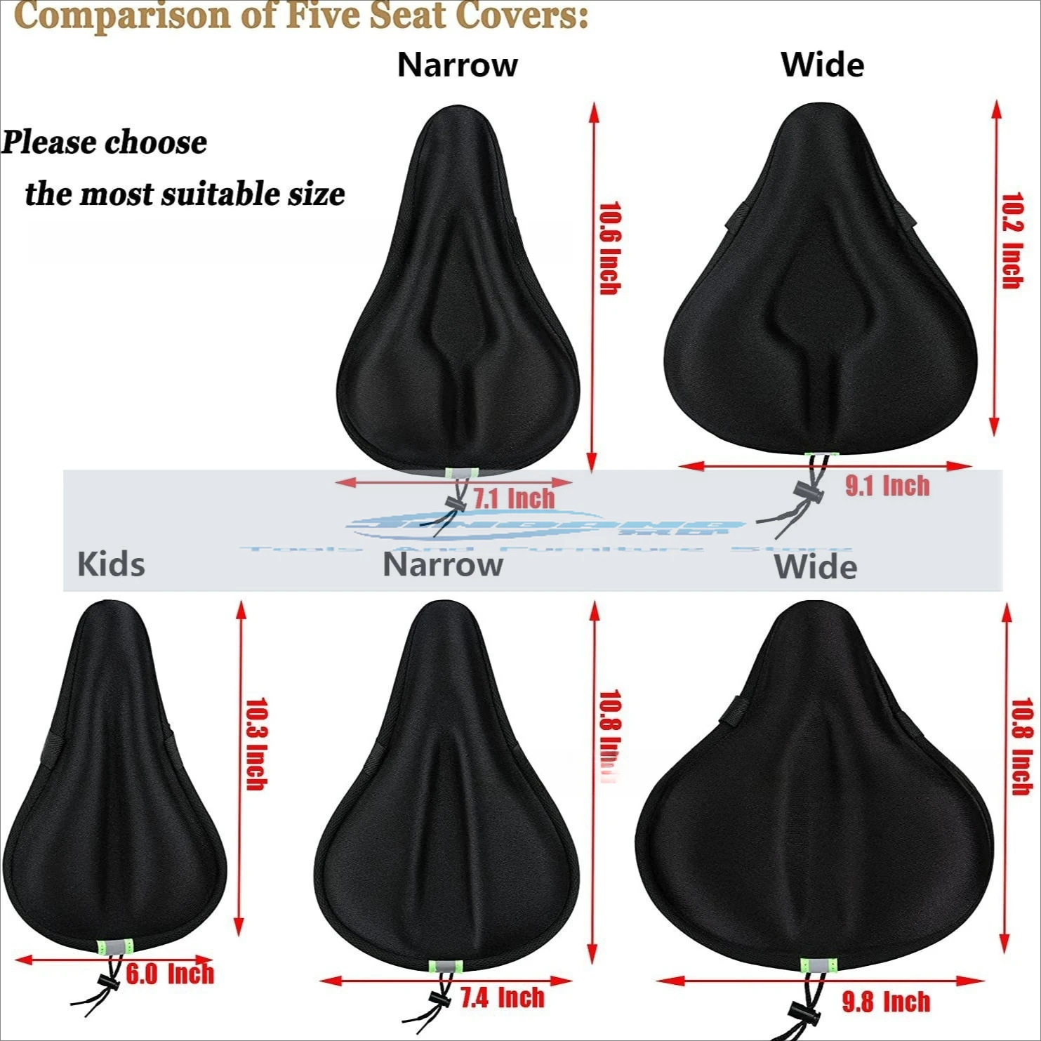 

Silicone seat cover Bicycle seat cover Mountain bike thickened silicone Memory sponge Cushion cover