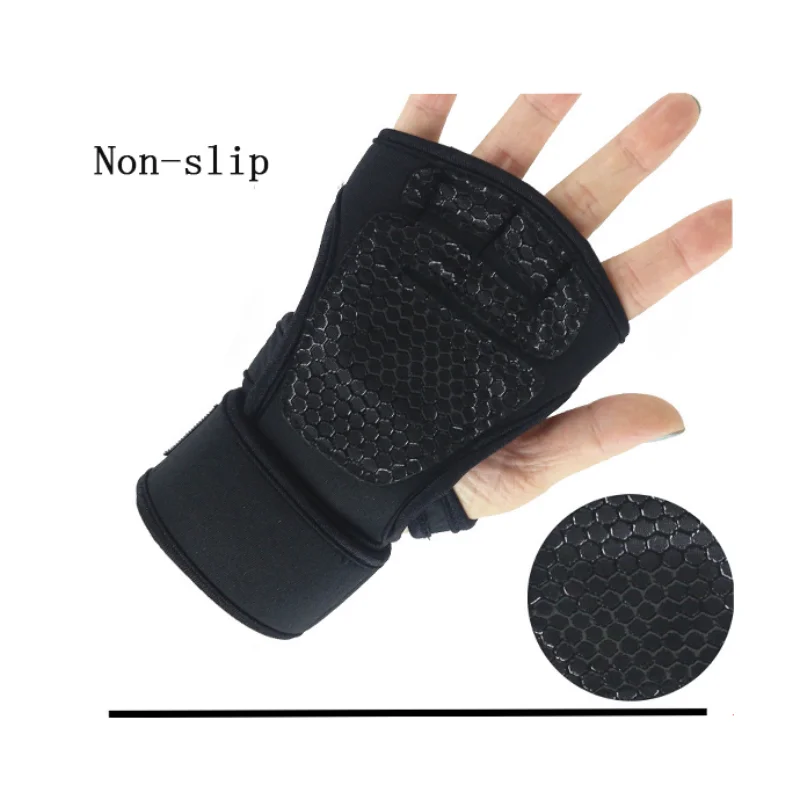 Non-slip Half Finger Training Gloves Women Men Fitness Sports Body Building Gymnastics Grips Gym Hand Palm Protector Gloves