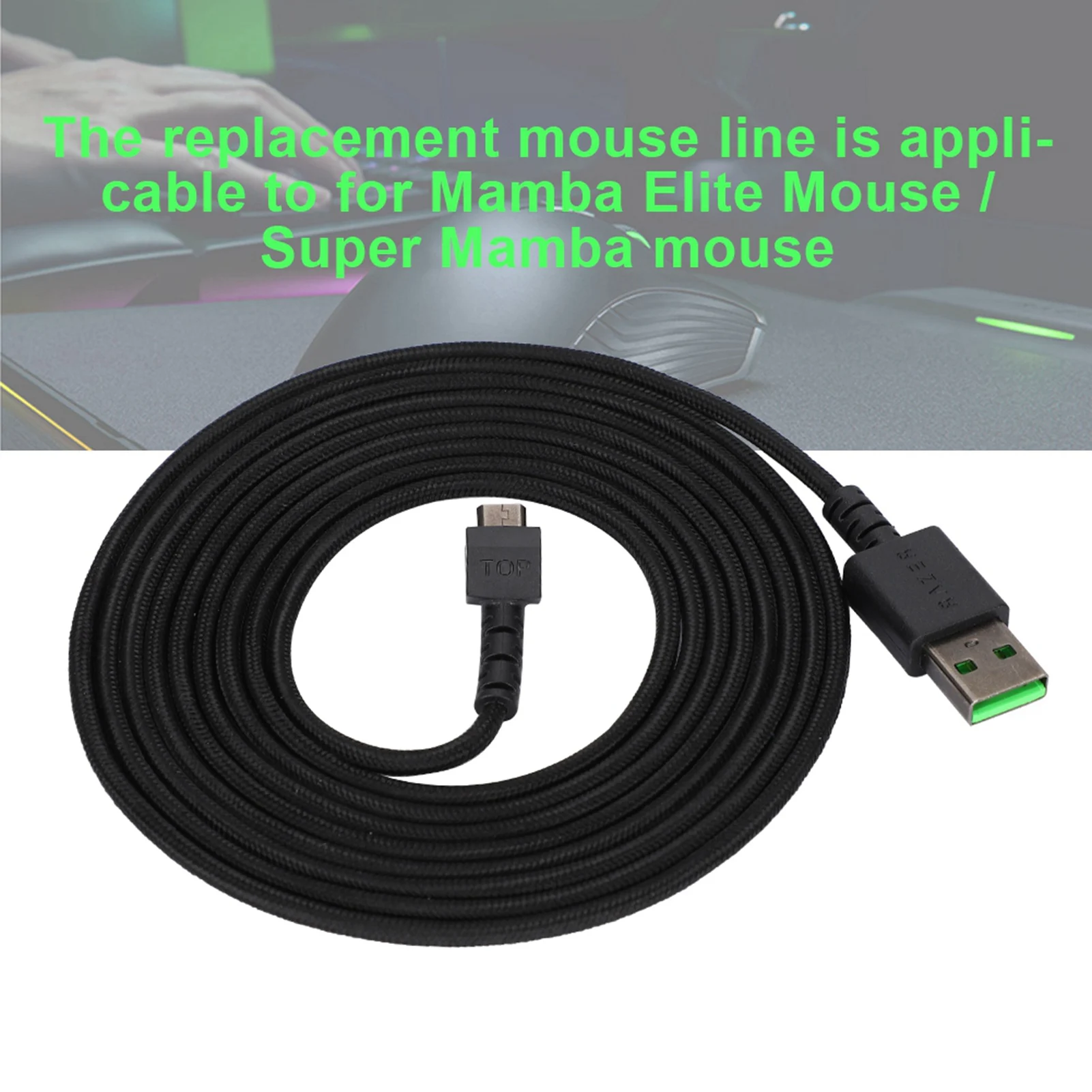 Gaming Mouse Cable For Razer / Super Mamba Mouse Line Pure Copper Core Gaming Mouse USB Cable