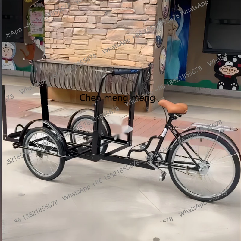 

Scenic area Lafeng ice cream three-wheel stall frame upside down donkey stall car festival float decorative car exhibition car