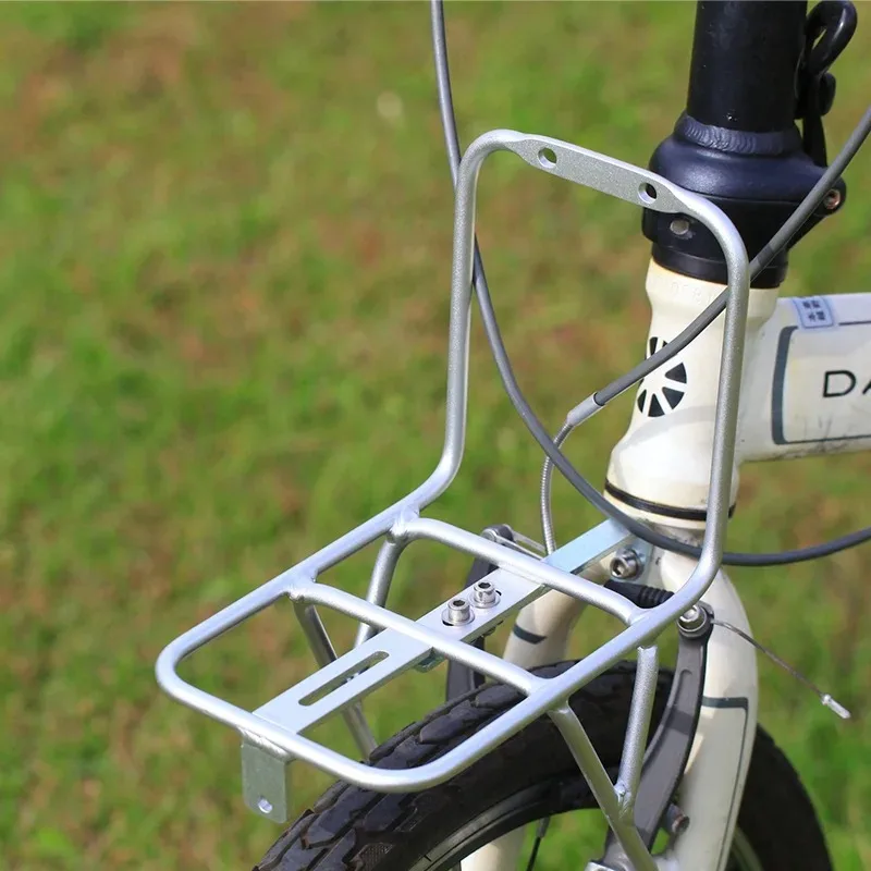 Folding Mountain Bike Front Rack Aluminum Alloy Sturdy Durable Load-bearing Capacity Bicycle Luggage Carrier Bicycle Accessories