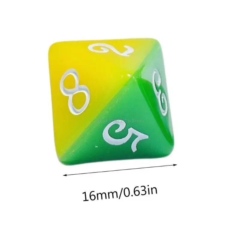 

7 Pieces Multi-Sided Acrylic Dices Set Polyhedral Dices Easy to Read Number