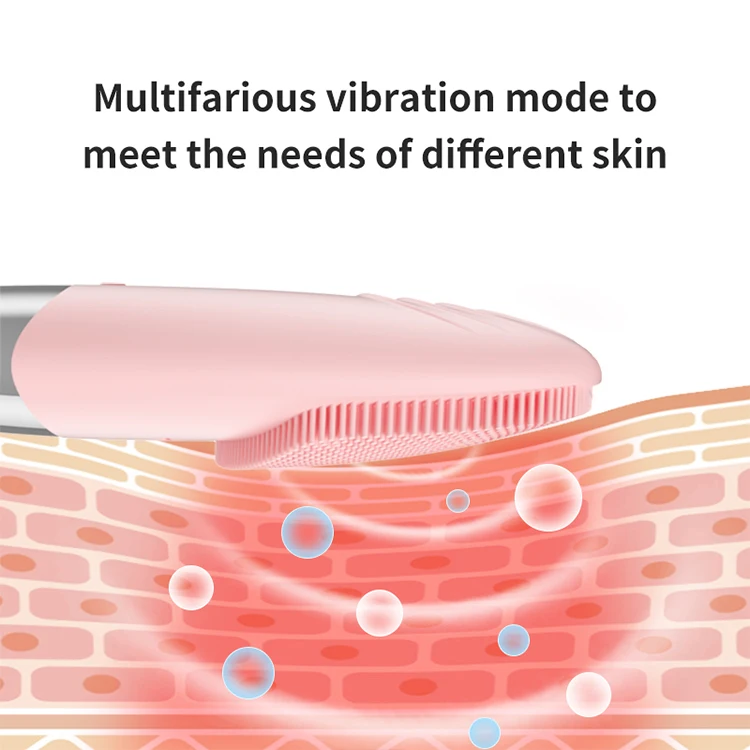 Rechargeable Electric Waterproof Sonic Facial Cleanser Cleansing Brush Silicone Women Deep Cleansing Exfoliating Massage