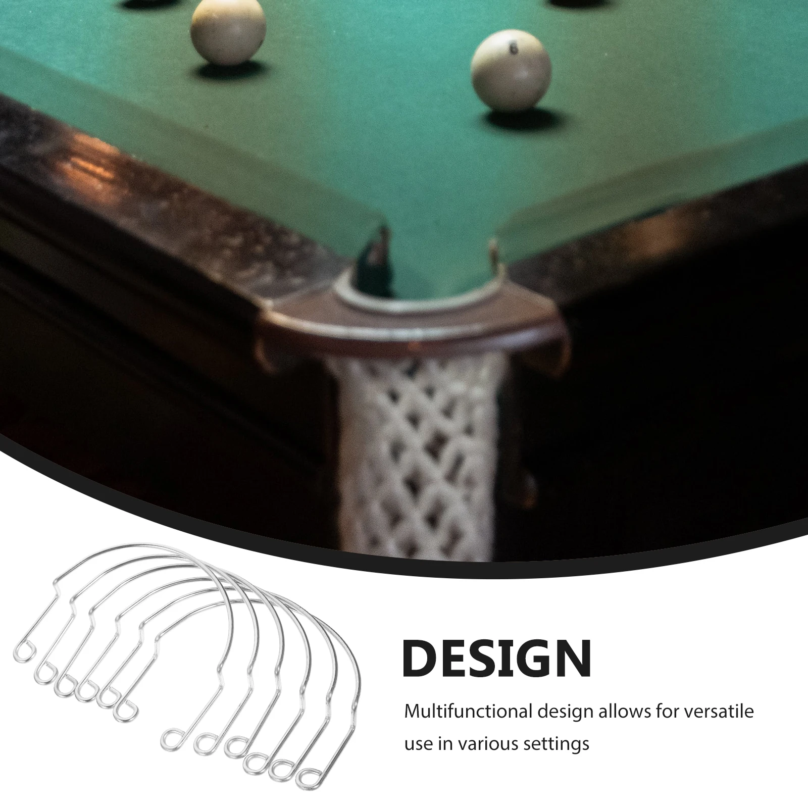 

6pcs Pool Table Mesh Bag Holder Metal Corner Net Frame Billiard Parts Snooker Pockets Fixator Pocket Replacement Kit for