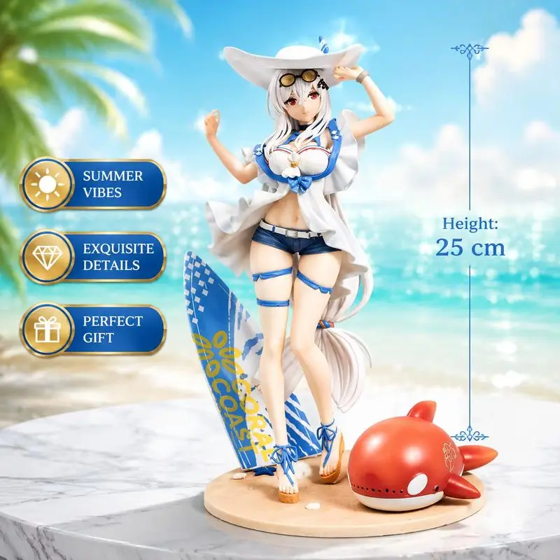 Arknights Skadi Seaside Summer Ver. Action Figure Game Merchandise Desktop Model Collectable Toy Ornament Holiday Gift For Fans