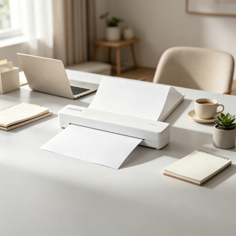 A4 Portable Thermal Printer Bluetooth Wireless Rechargeable Study Homework Photo Document Printer with Folded Paper 휴대용 프린터