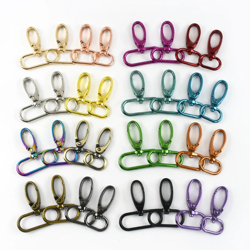 

5Pcs Metal Carabiner Clips Buckles 20/25/32/38mm Dog Collar Webbing Strap Swivel Lobster Clasp Trigger Snap Hook DIY Hardware