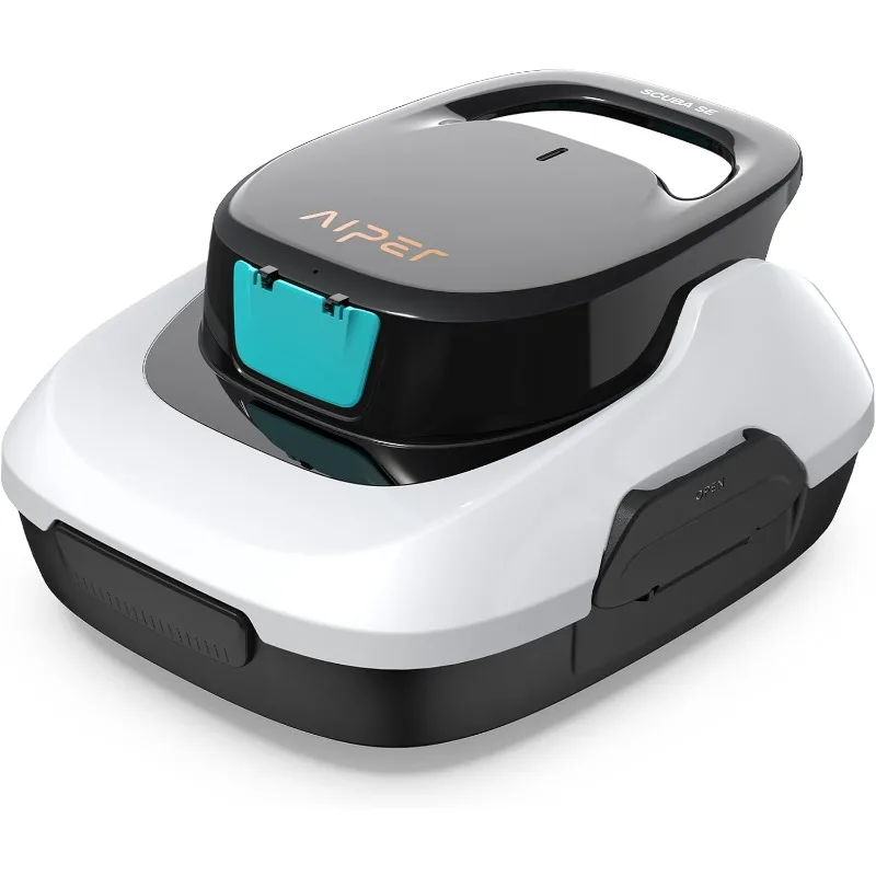 AIPER Scuba SE Robotic Pool Cleaner, Cordless Robotic Pool Vacuum, Lasts up to 90 Mins, Ideal for Above Ground Pools, Automatic