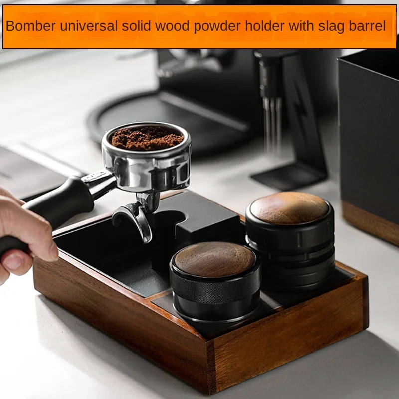 

Bomber Grounds Box Powder Press Holder Storage Coffee Handle Bracket Cloth Powder Tamper Universal