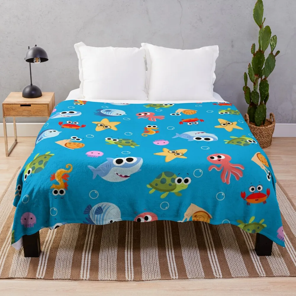 Finny The Shark Pattern 01 Throw Blanket sofa Decorative Throw Blanket