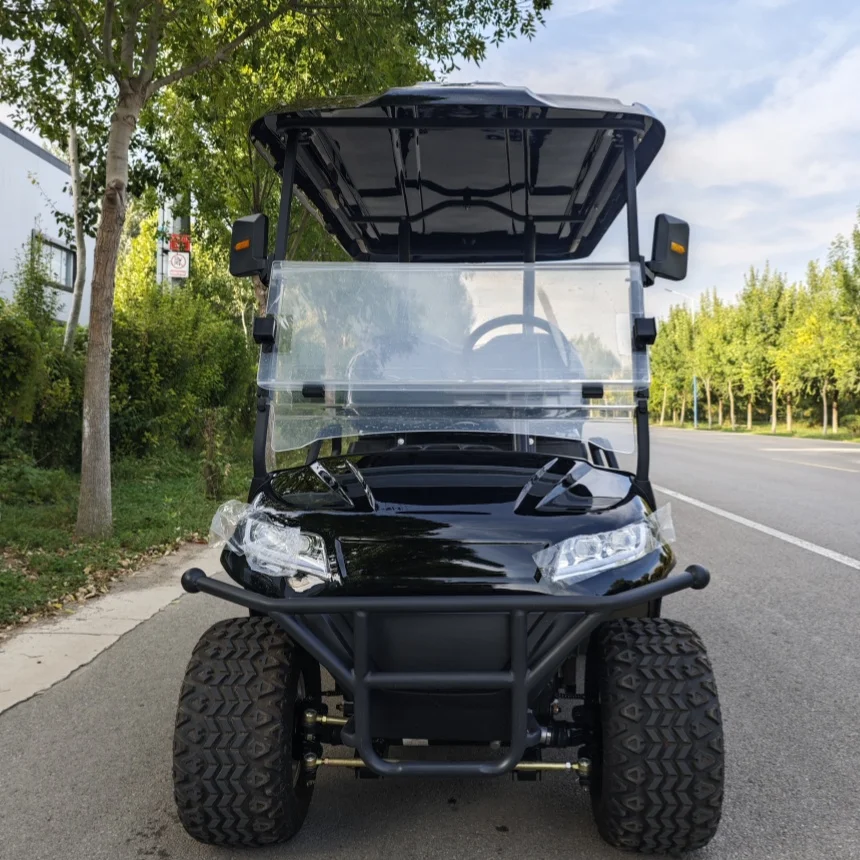 

Electric Sightseeing Hunting Golf Cart 4 Seat Electric Golf Cart With Touch Screen Displays Battery/Speed/Controller Information