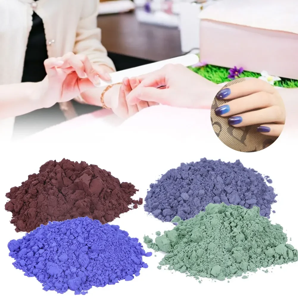 10g 45℃ Thermochromic Powder Nail Art  Soap Cosmetics Resin Colorant Pigment DyeTemperature Changing Printing Pigment Nails