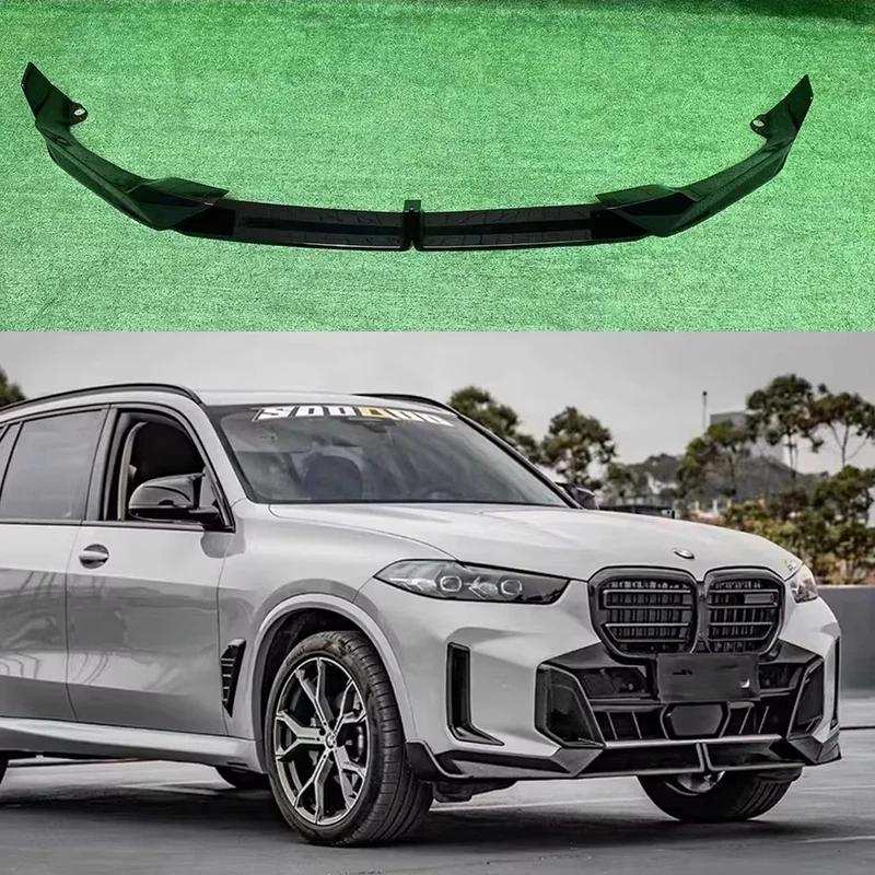 Para BMW X5 G05 2023+ Spoiler Delantero Negro Brillante, Difusor de Parachoques Delantero Negro Brillante, Spoiler Inferior Delantero Negro Brillante
