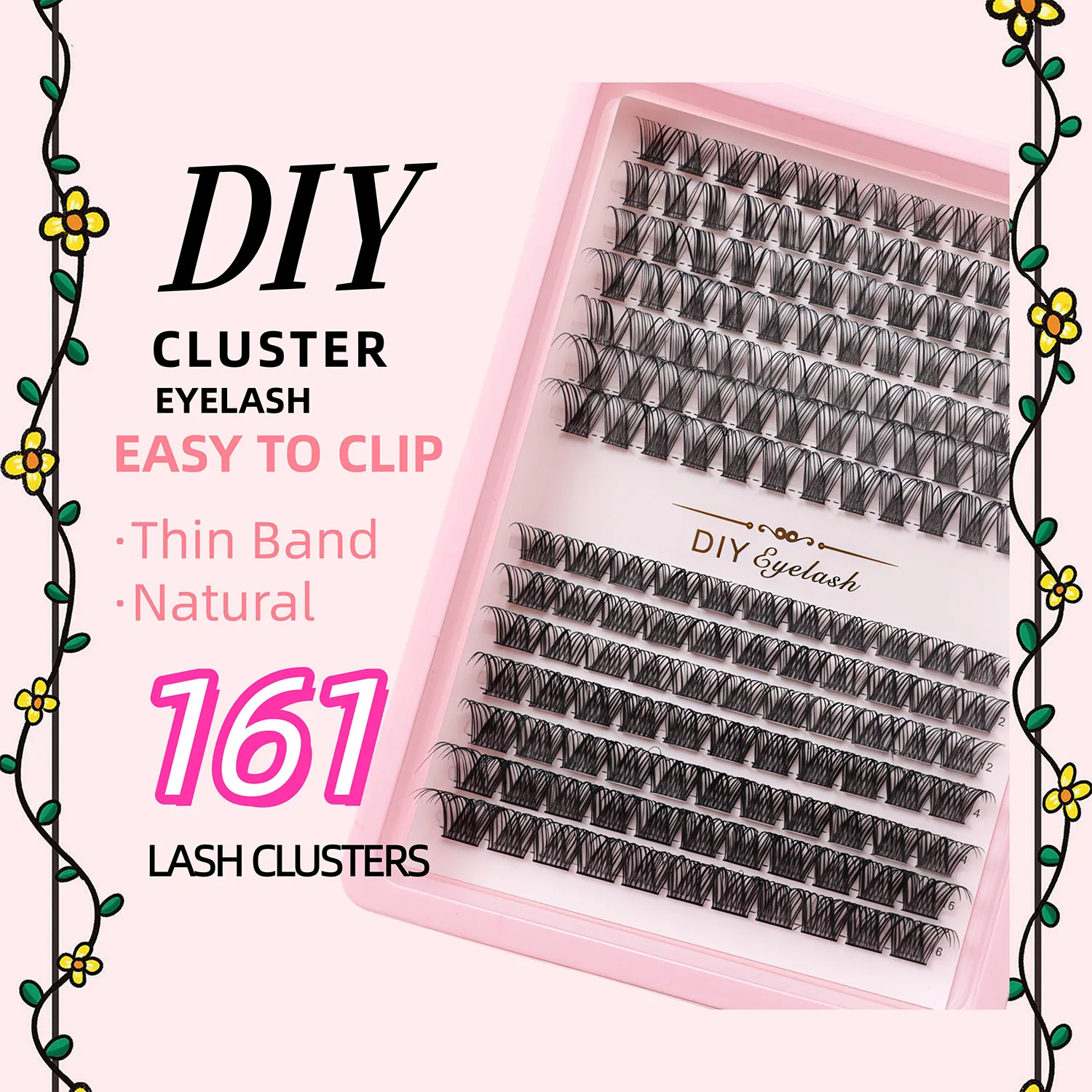 Lash Clusters D Curl Fluffy Wispy Cluster Lashes 8-16mm DIY Eyelash Extensions Natural Look Reusable