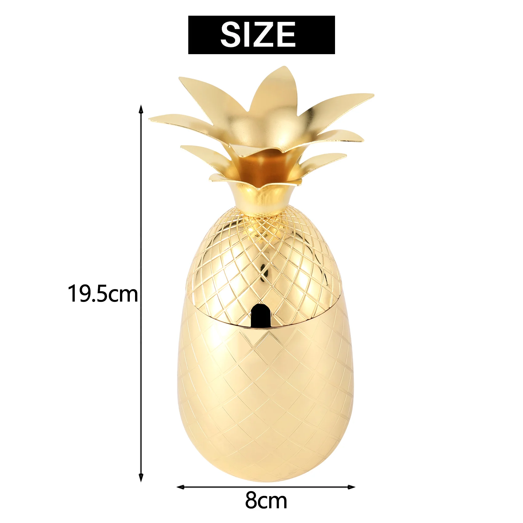 ●Pineapple Cocktail Glass Metal Cup Moscow Mule Cup DIY Wine Glass Home Decorations Bar Accessories Restaurant Use