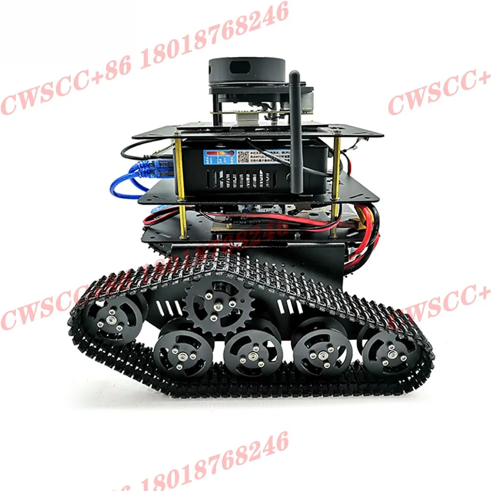 ROS SLAM Automatic Navigation Recognition Smart Tracked Robot Car Raspberry Pi 4B Open Source