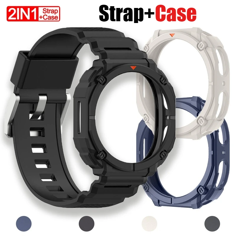 TPU Hollowed Out Watch Case+Strap Sports Band Protective Case Cover for Samsung Galaxy Watch 9 8 40mm 44mm Bracelet