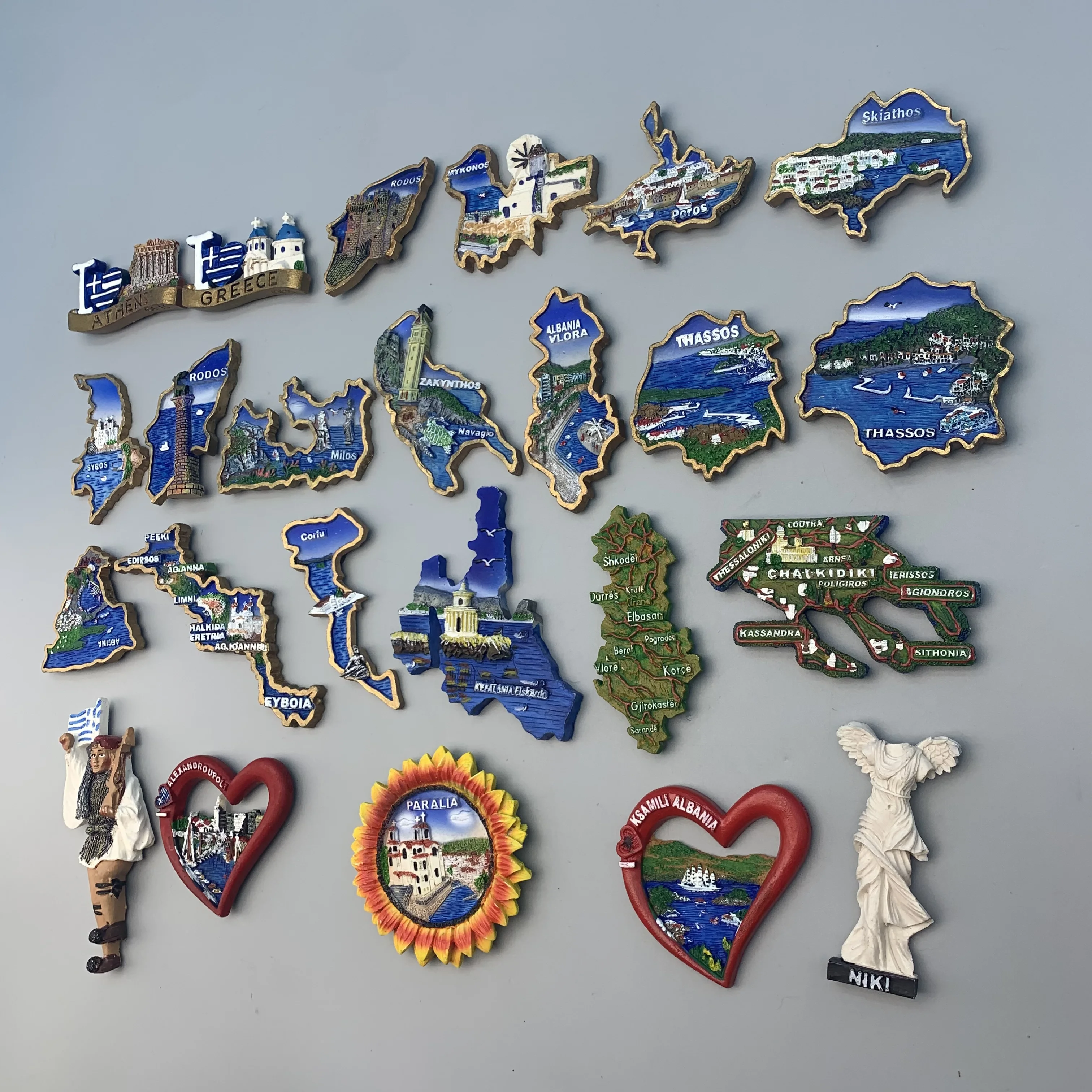 Europa grecia spiumini di fiume ecc. Souvenir turistici frigorifero adesivi magnetici collezione di viaggi regalo