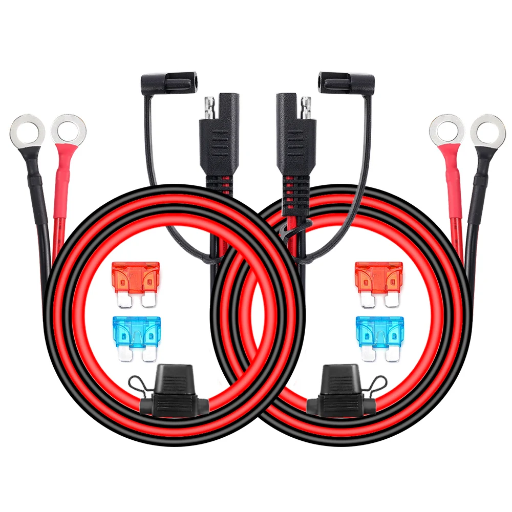 Double SAE Quick Release Cable Adapter Extension Solar Cable SAE to O-ring Connector Extension Cable for Battery Charger Maintai image 2