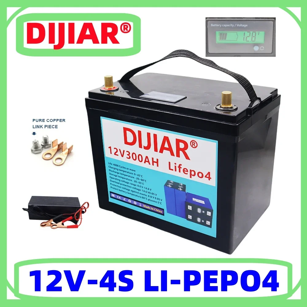 12V LiFePO4 battery 500Ah 400Ah 300Ah 200Ah built-in BMS lithium iron phosphate battery 6000+golf cart solar cycle life