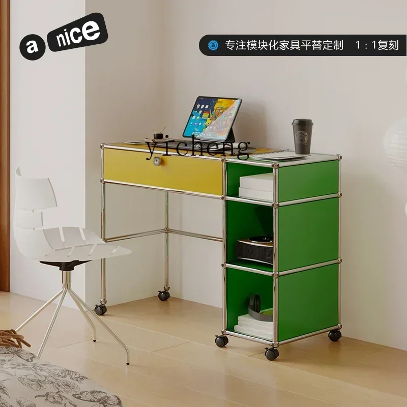 1medieval 1 cosmetic table module combination stainless steel office writing desk computer desk
