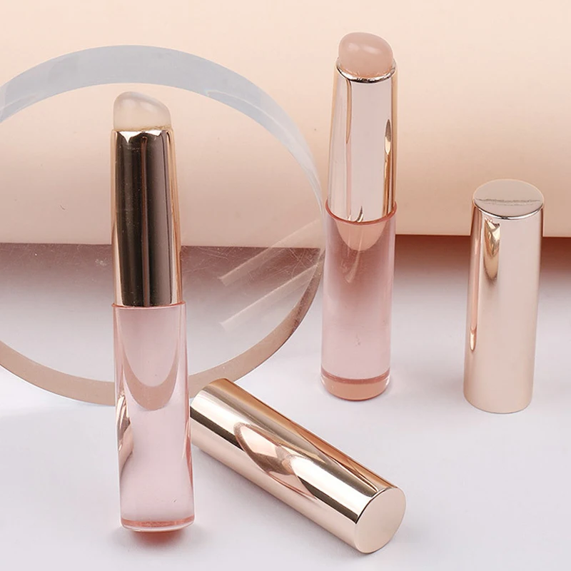 Draagbare Ronde Kop Als Vingertoppen Q Zachte Lippenstift Borstel Siliconen Lippenborstel Schuine Concealer Make-Up Borstel Tool Concealer Borstel