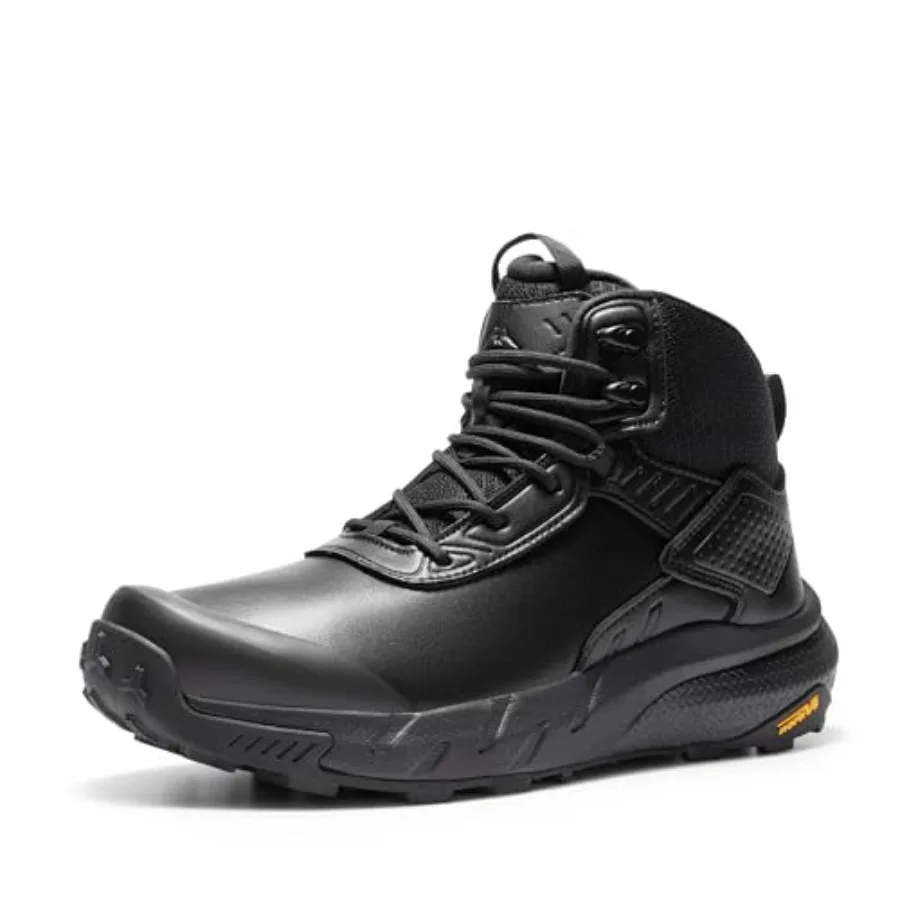 

NORTIV 8 Men's Waterproof Military Tactical Work Boots Leather Motorcycle Combat Lightweight Non-Slip Hikg Boots for Men VaporG