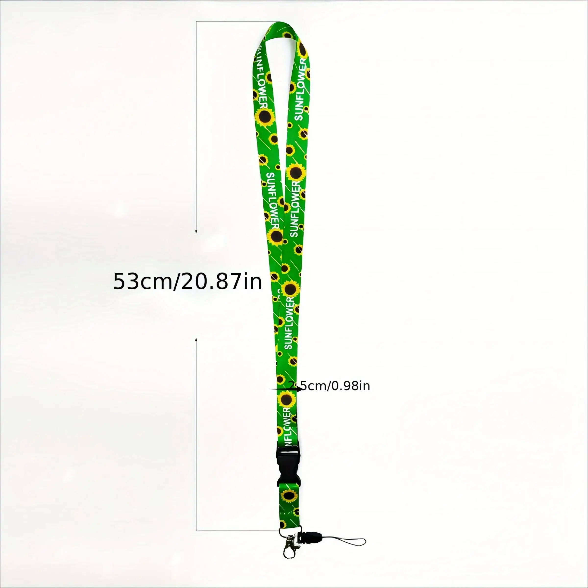 Modischer vertikaler Ausweishalter mit Sonnenblumenmuster, Polyesterfaser, mit verschiebbare Kartenhülle