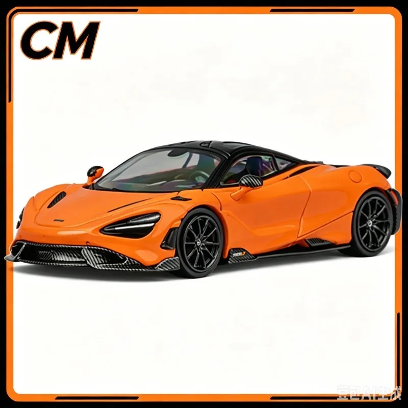 

CMMODEL 1:64 McLaren 765LT alloy car model adult collectible, simulation static ornament, holiday gift, male gift.