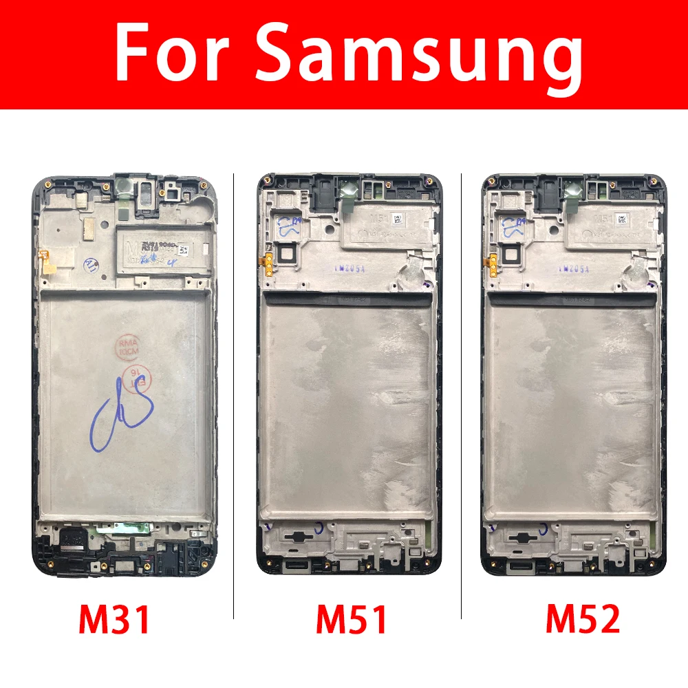 

Front Housing Chassis Plate LCD Display Bezel Faceplate Holder Frame For Samsung M31 M51 M52