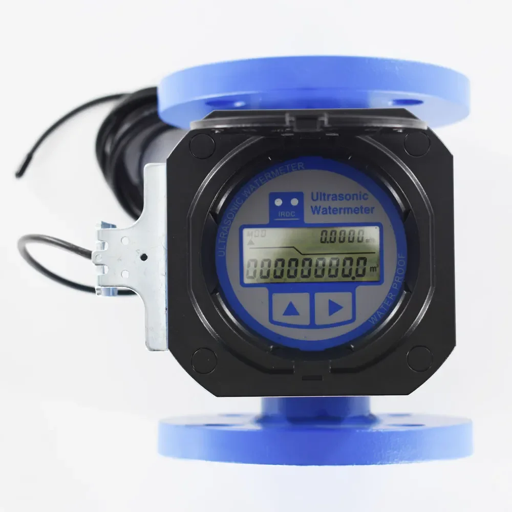 Ultrasonic Water Meter DN100 add pulse output  Supply Flange connection IP68 digital water flow meter
