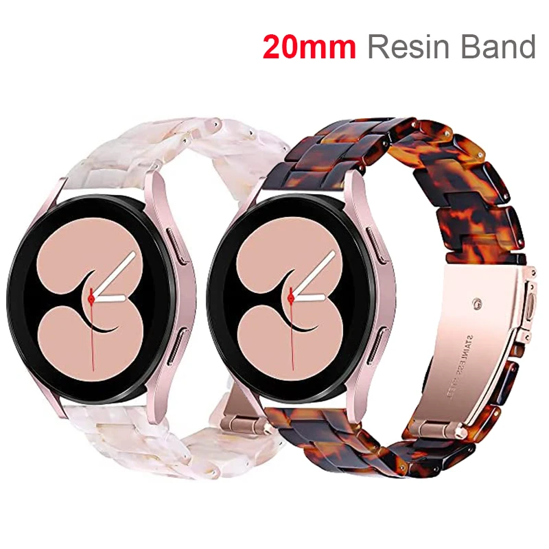 20mm Resin Band Loop For Samsung Galaxy Active 2 40 44mm Bracelet Strap Correa For Watch 3 41mm 4 6 Classic 42 46mm 5 Pro 45mm